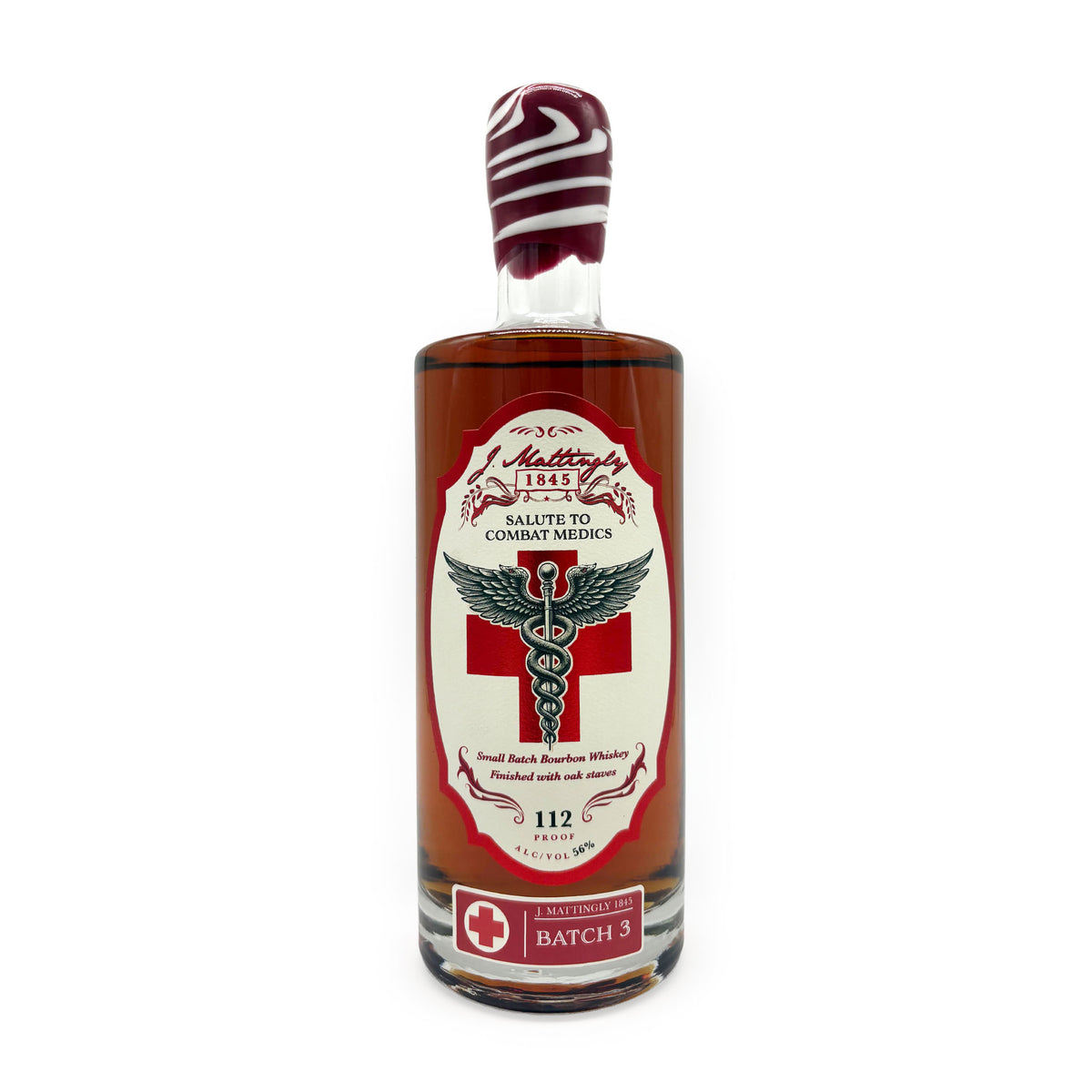 J.Mattingly 1845 Salute to Combat Medics 112 Proof 750 mL